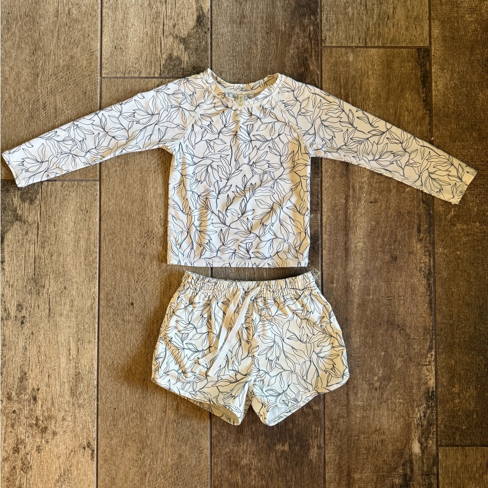Rylee + Crew Rash guard and swim trunks set